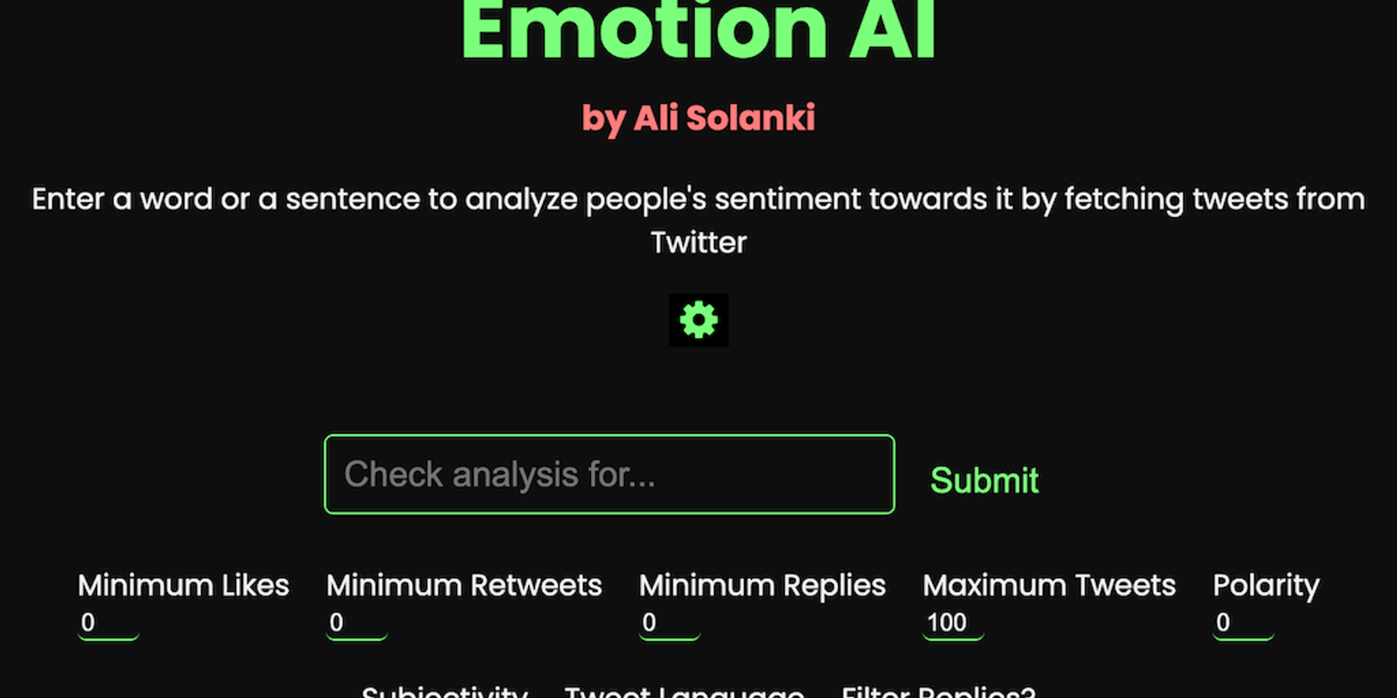 Emotion AI | Twitter Sentiment Analyser - Analyse sentiments of people from Twitter using Emotion AI | Product Hunt